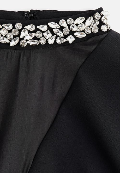 H&M - Rhinestone-embellished top - black