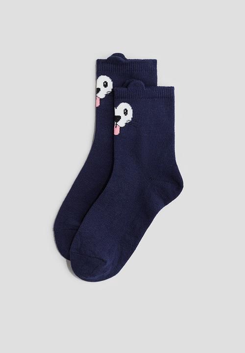 H&M - 10 pack socks - dusty pink animals