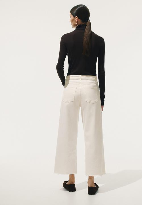 H&M - Wide jeans - white