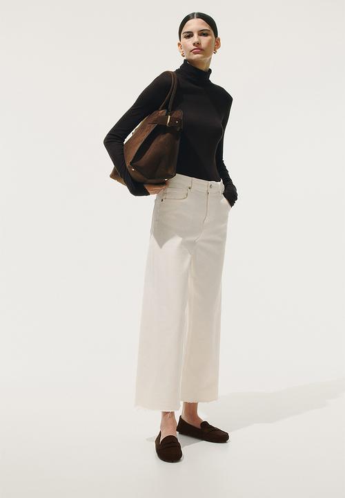 H&M - Wide jeans - white