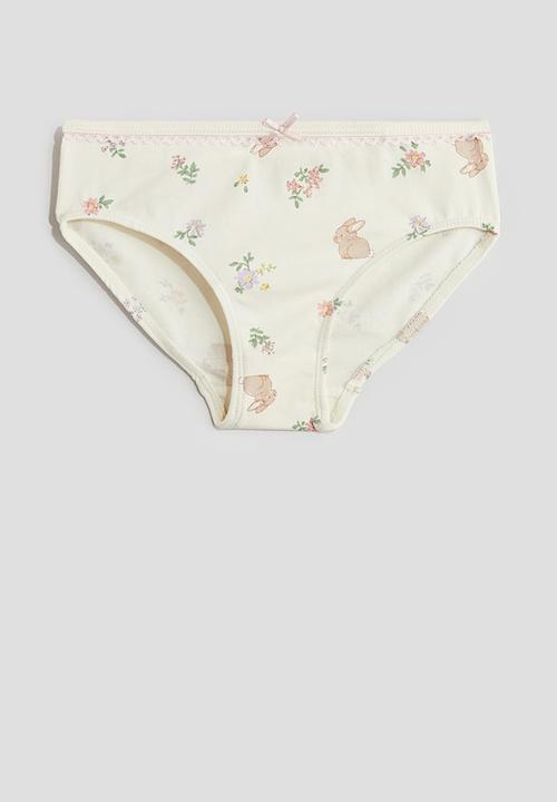 H&M - 5-Pack cotton briefs - cream/light pink