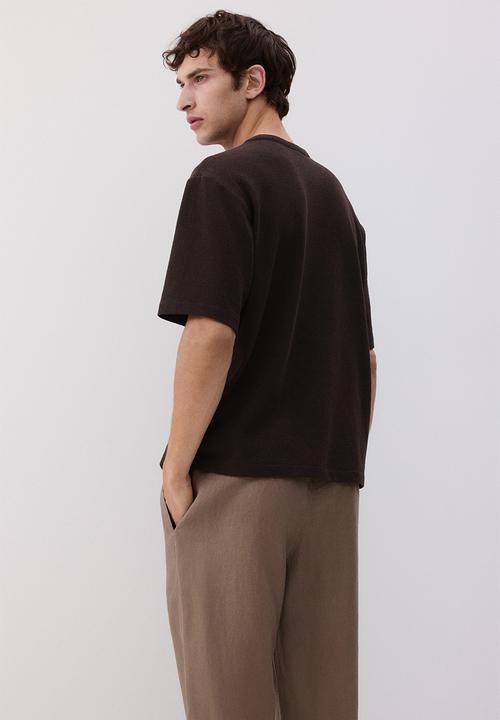 H&M - Regular fit linen trousers - dark beige