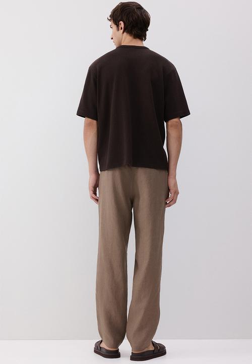 H&M - Regular fit linen trousers - dark beige