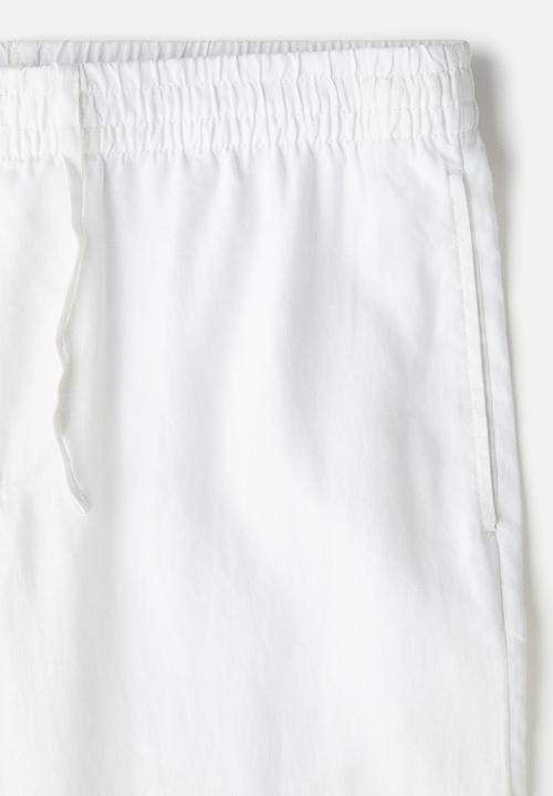 H&M - Regular fit linen trousers - white