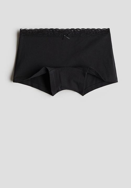 H&M - 5 pack cotton boxers - black & light grey 