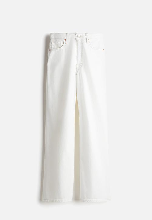 H&M - Slim mom high ankle jeans - cream