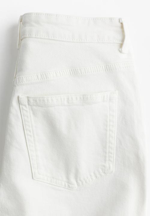 H&M - Slim mom high ankle jeans - cream