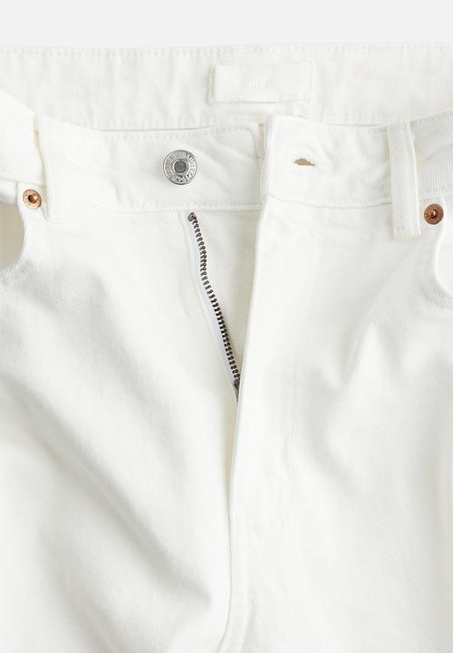 H&M - Slim mom high ankle jeans - cream