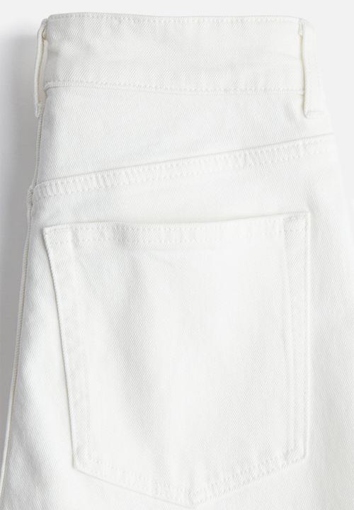 H&M - Straight high jeans - white
