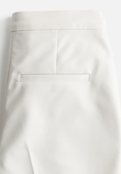 H&M - Tailored cigarette trousers -  cream white 