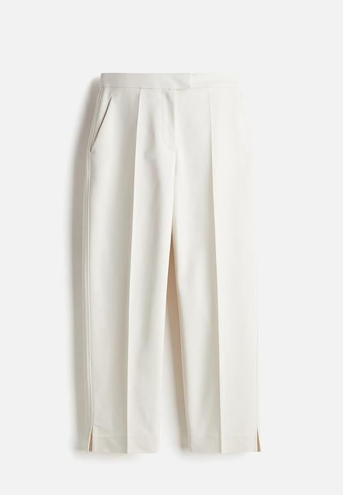 H&M - Tailored cigarette trousers -  cream white 
