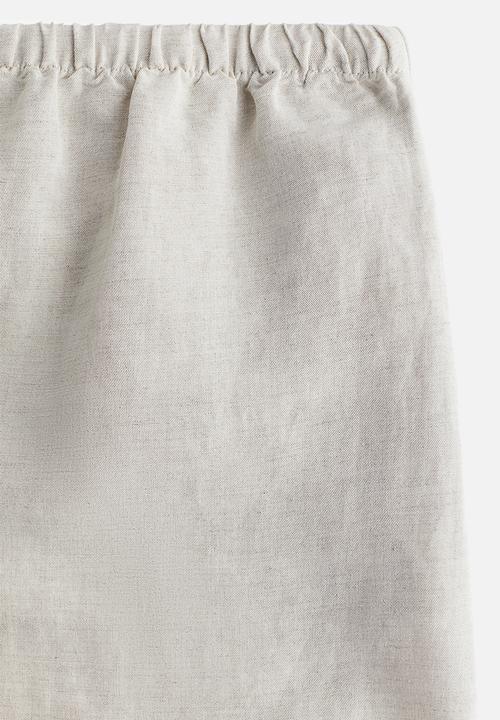 H&M - Linen-blend drawstring shorts - ight beige