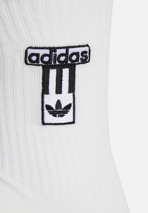 adidas Originals - Adibreak Crew Socks 2 Pairs - White/Blk