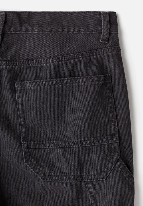 H&M - Relaxed fit carpenter shorts - dark grey