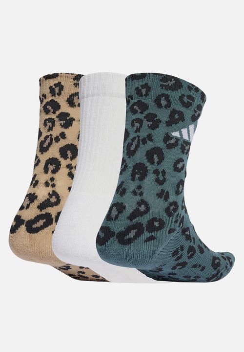 adidas Performance -  Leopard Print Sock 3 pk - Multi