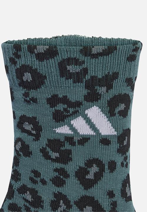 adidas Performance -  Leopard Print Sock 3 pk - Multi