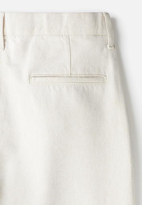 H&M - Relaxed fit denim trousers - light beige