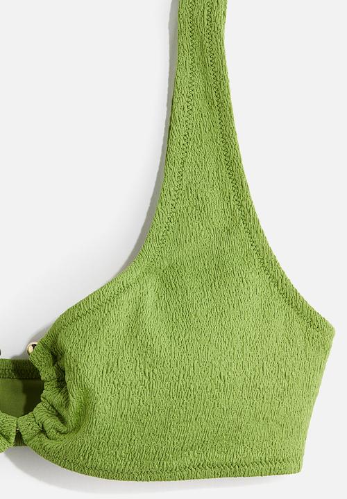 H&M - Padded bikini top - green