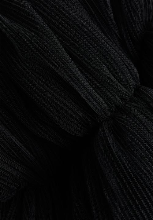 H&M - Pleated tulle bandeau top - black
