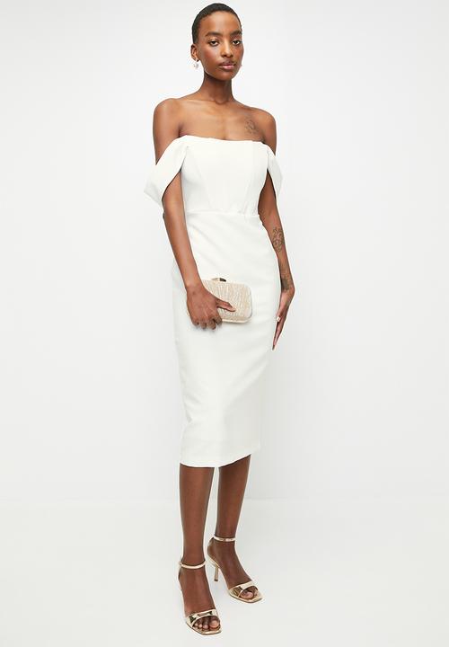 Trendyol - Bridal Bodycon Corset Woven Elegant Dress - Ecru