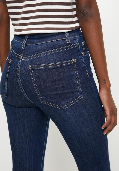 Trendyol - Shaping effect high waist skinny jeans  - dark blue