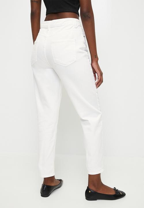 Trendyol - High waist mom jeans  - white