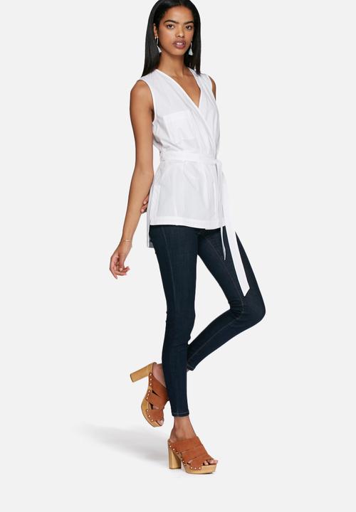 Neon Rose - Cotton wrap shirt