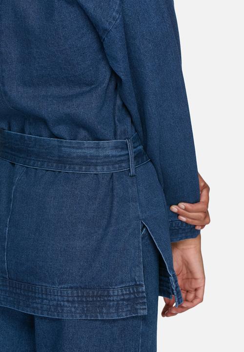 Neon Rose - Belted denim jacket