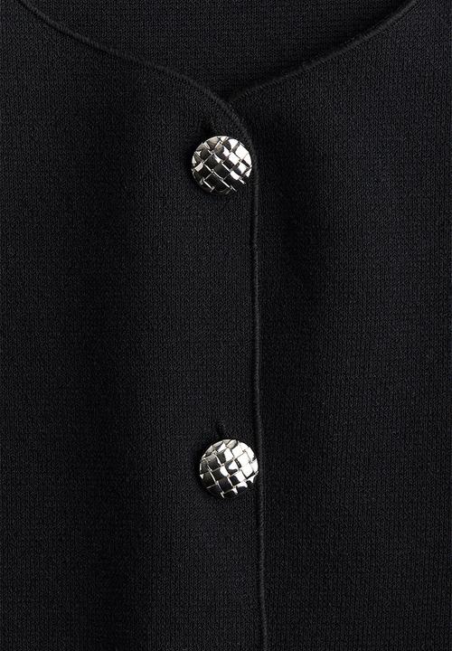 H&M - Short-sleeved jersey cardigan - black