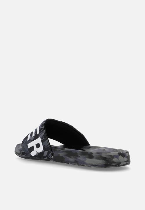 Superdry. - Core camo pool slide - Dark Grey Tiger Camo