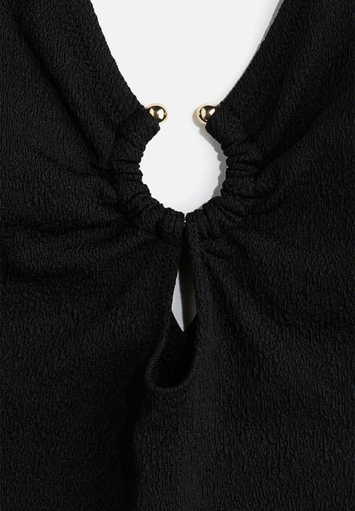 H&M - Padded-cup high leg swimsuit - black