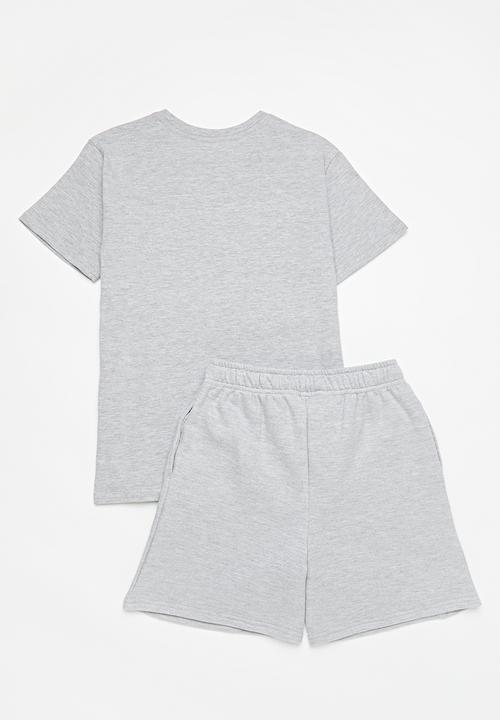 Pop Candy - Tee & short set - grey