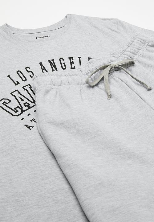 Pop Candy - Tee & short set - grey