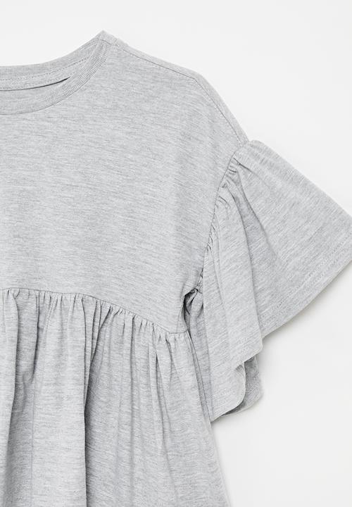 Pop Candy - Frill tee - grey