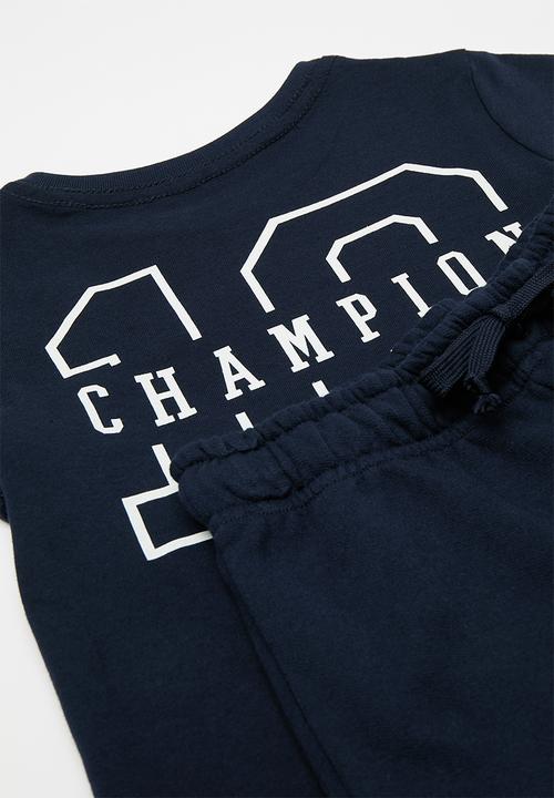 Pop Candy - Tee & short set - navy