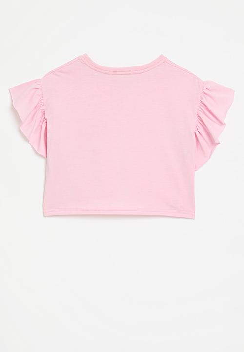 Pop Candy - Frill tee - light pink