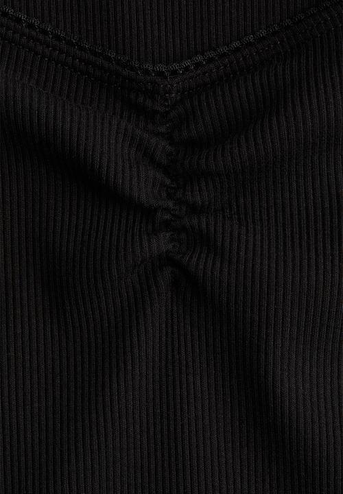 H&M - Picot-trimmed t-shirt - black