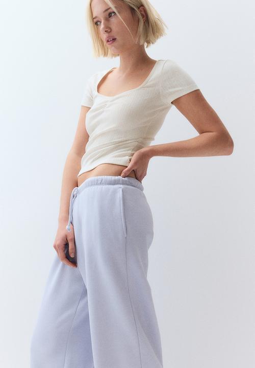 H&M - Picot-trimmed t-shirt - cream