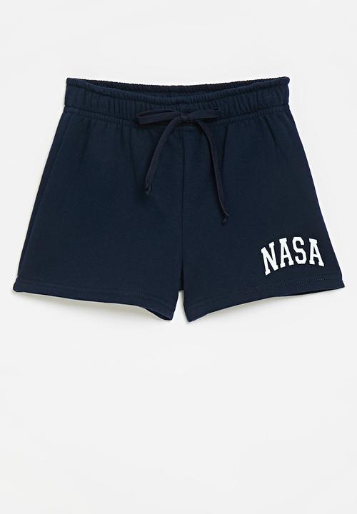Pop Candy - Nasa shorts - navy blue & white