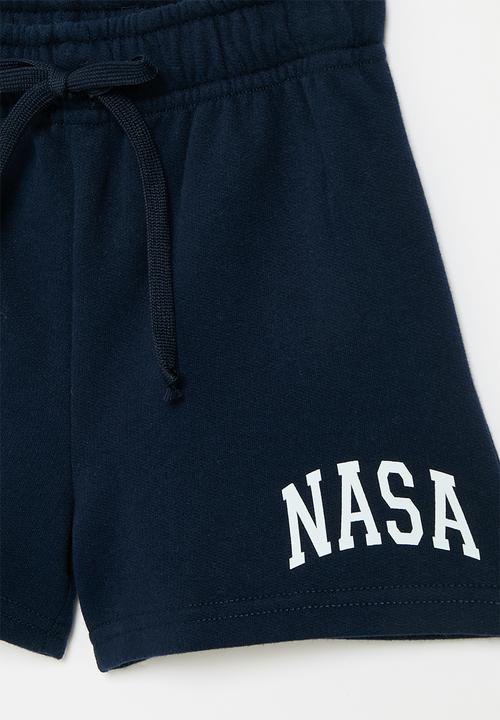 Pop Candy - Nasa shorts - navy blue & white