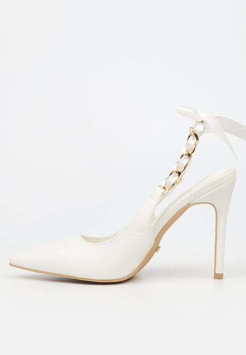 Miss Black - Lola 29 slingback heel - white