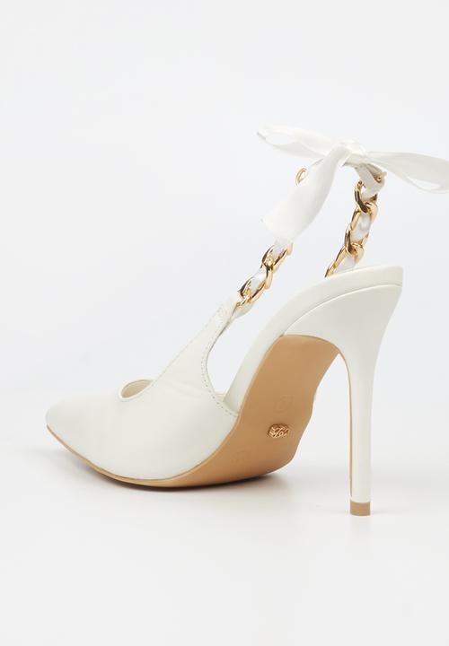 Miss Black - Lola 29 slingback heel - white