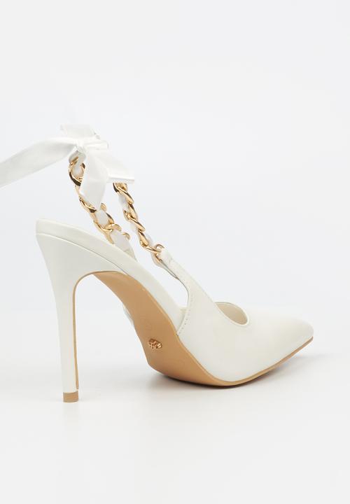 Miss Black - Lola 29 slingback heel - white