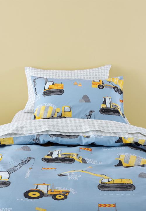 Linen House - Mighty Machines Cornflower Duvet Cover Set
