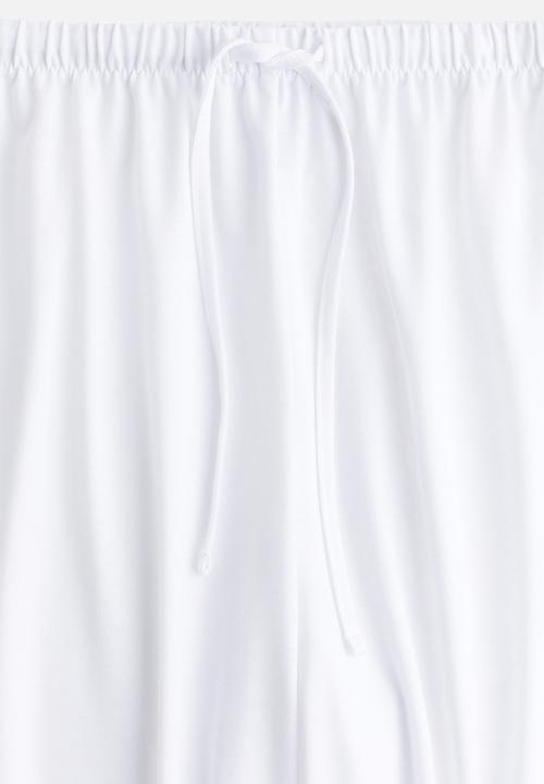 H&M - Straight drawstring trousers - white