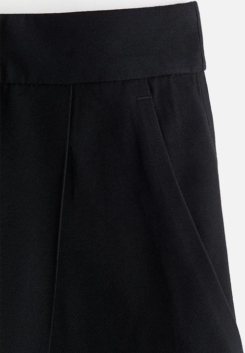 H&M - Wide twill trousers - black