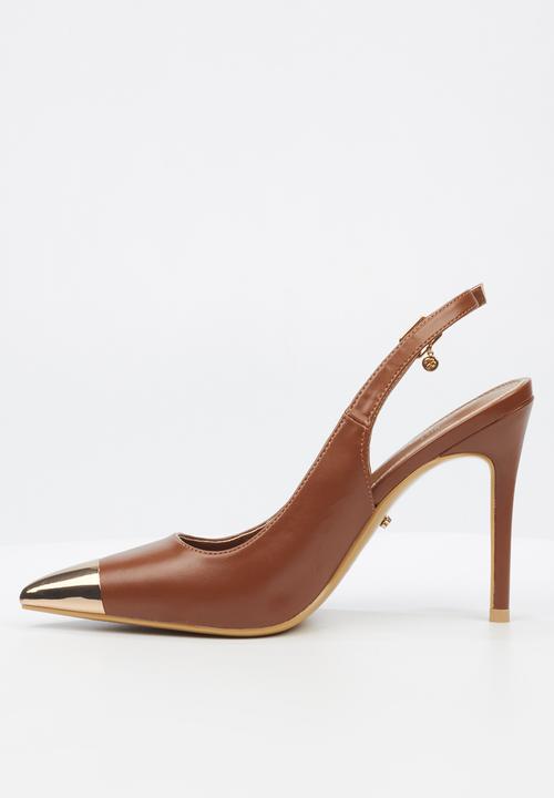 Miss Black - Lola 34 slingback heel - tan