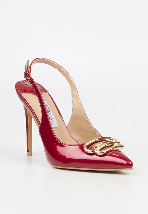 Miss Black - Lola 57 slingback heel - red