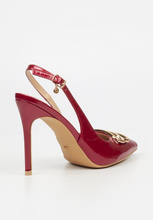 Miss Black - Lola 57 slingback heel - red