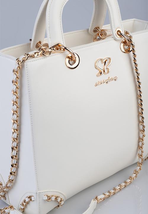 SISSY BOY - Print pom pom tote bag - cream